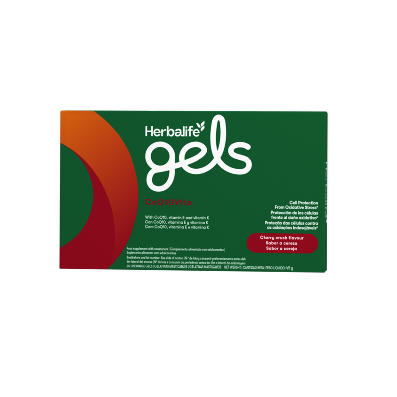 CoQ10Vita Herbalife Gels Cereja 30 gelatinas mastigáveis