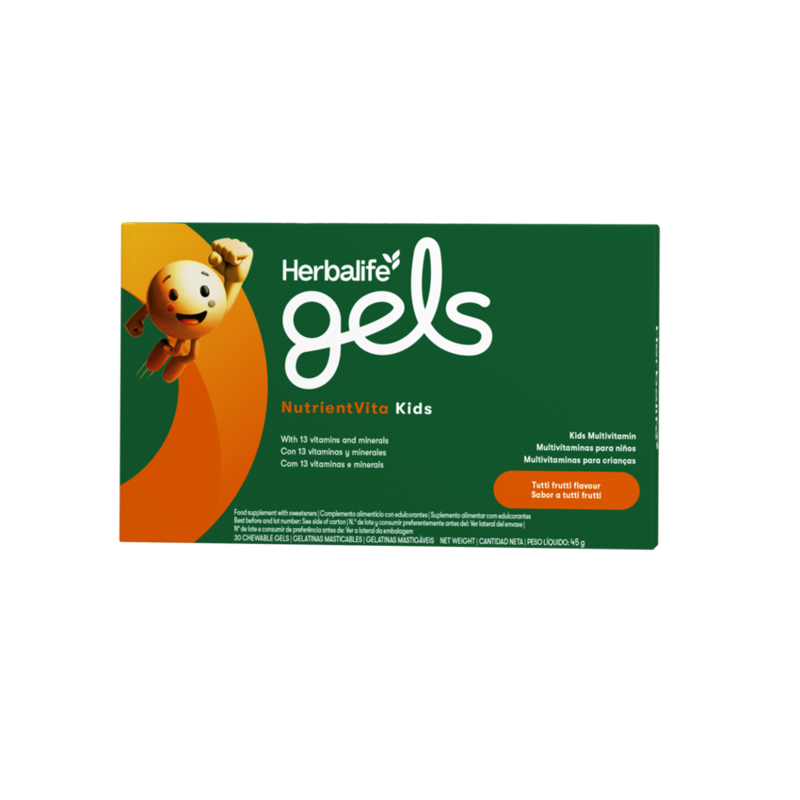 NutrientVita Kids Herbalife Gels Tutti Frutti 30 gelatinas mastigáveis